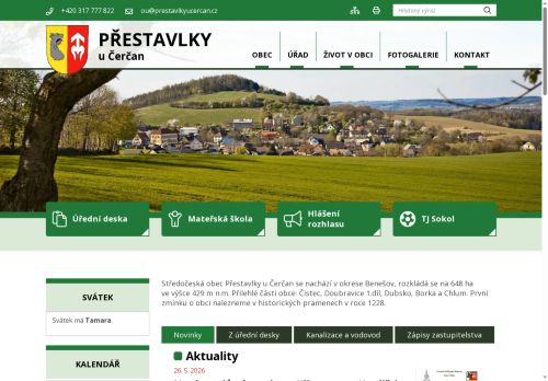Zobrazit webové stránky Obecní úřad Přestavlky u Čerčan