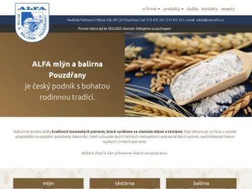 Alfa Mlýn a balírna