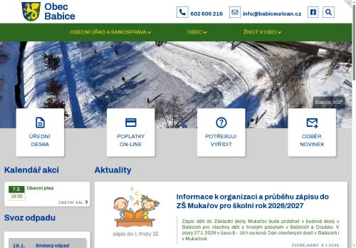 Zobrazit webové stránky Obecní úřad Babice