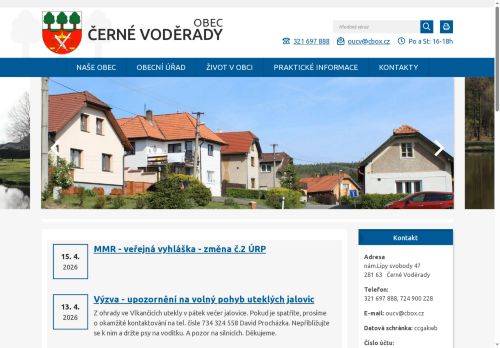 Zobrazit webové stránky Obecní úřad Černé Voděrady