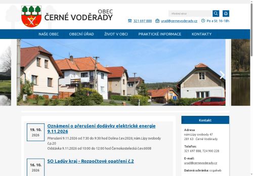 Zobrazit webové stránky Obecní úřad Černé Voděrady