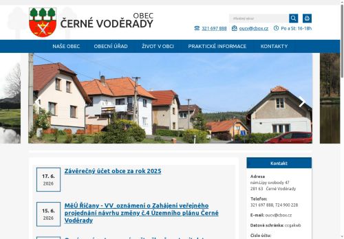 Zobrazit webové stránky Obecní úřad Černé Voděrady