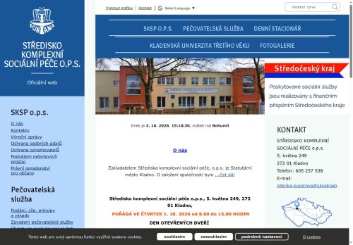 Webové stránky Středisko komplexní sociální péče o.p.s., Kladno