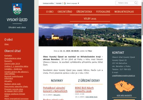Zobrazit webové stránky Obecní úřad Vysoký Újezd