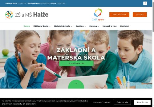 Webové stránky Základní škola a Mateřská škola Halže, příspěvková organizace, Halže