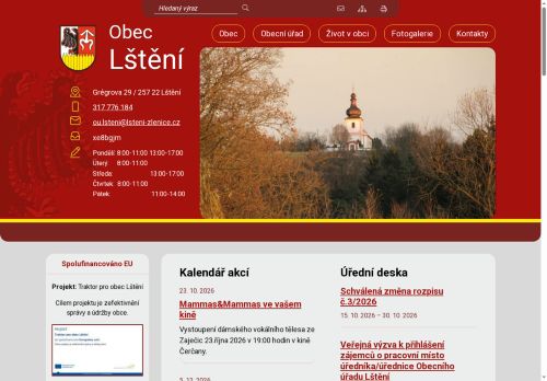 Zobrazit webové stránky Obecní úřad Lštění