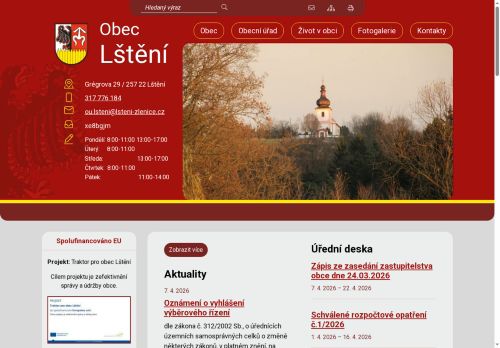 Zobrazit webové stránky Obecní úřad Lštění