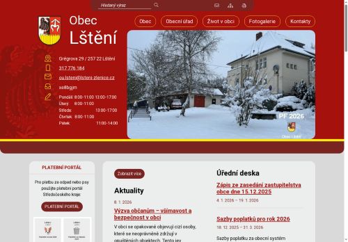 Zobrazit webové stránky Obecní úřad Lštění