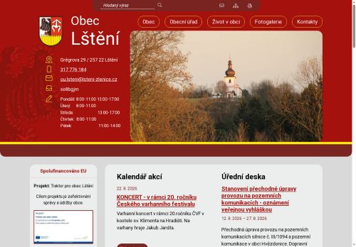 Zobrazit webové stránky Obecní úřad Lštění