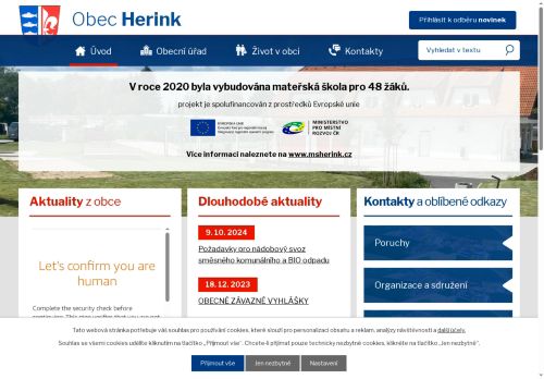 Zobrazit webové stránky Obecní úřad Herink