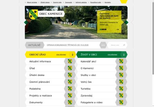 Zobrazit webové stránky Obecní úřad Kamenice