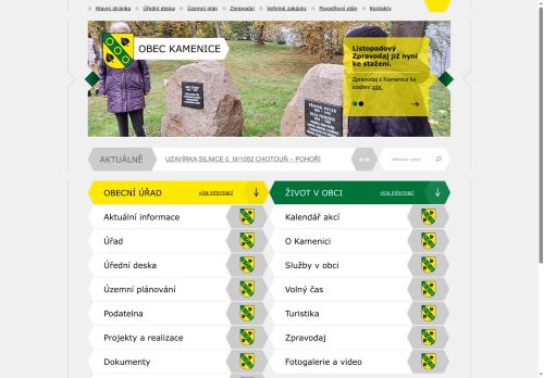 Zobrazit webové stránky Obecní úřad Kamenice