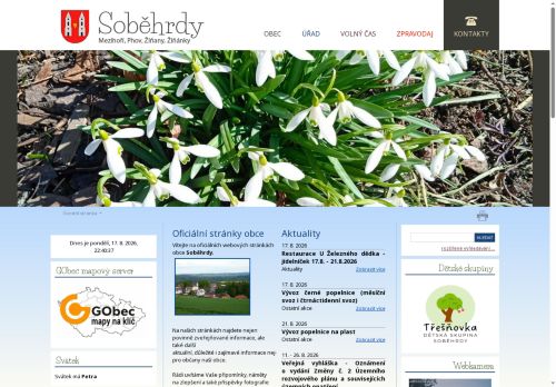 Zobrazit webové stránky Obecní úřad Soběhrdy