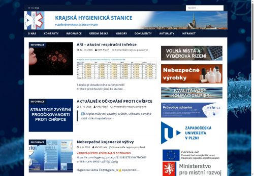 Krajská hygienická stanice Plzeňského kraje se sídlem v Plzni nabízí práci na pozici Asistent ochrany veřejného zdraví v oddělení hygieny dětí a mládeže v obci Plzeň
