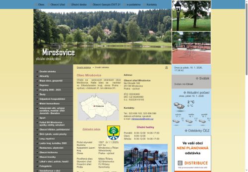 Zobrazit webové stránky Obecní úřad Mirošovice
