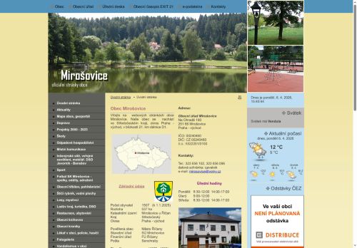 Zobrazit webové stránky Obecní úřad Mirošovice