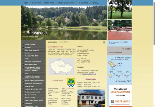 Zobrazit webové stránky Obecní úřad Mirošovice