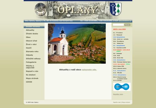 Zobrazit webové stránky Obecní úřad Oplany