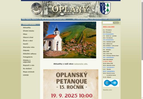 Zobrazit webové stránky Obecní úřad Oplany