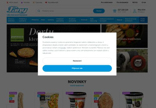 Webové stránky FANY Gastroservis s.r.o., Vestec