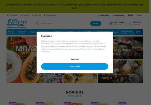FANY Gastroservis s.r.o. nabízí práci na pozici Skladníci, obsluha manipulačních vozíků v obci Vestec