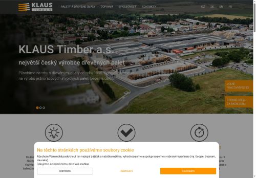 Webové stránky KLAUS Timber a.s., Drahkov