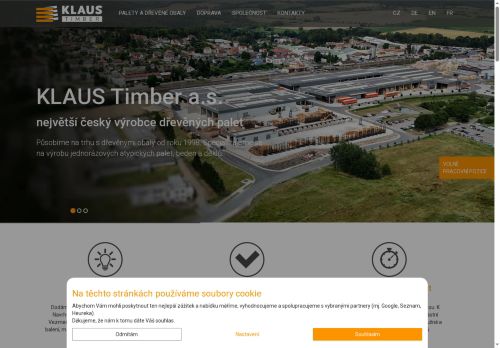 Webové stránky KLAUS Timber a.s., Drahkov