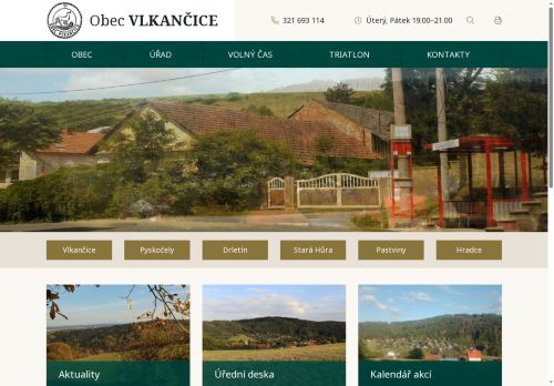 Zobrazit webové stránky Obecní úřad Vlkančice