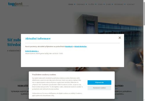 Webové stránky Topdent s.r.o., Mladá Boleslav