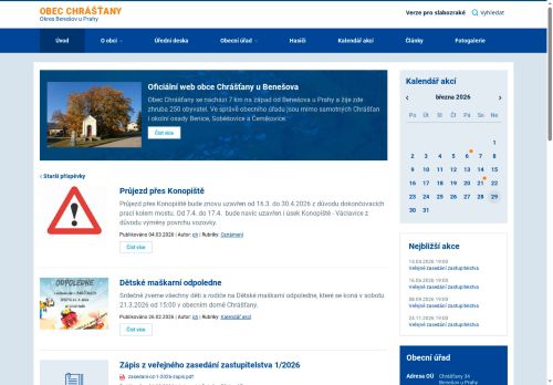 Zobrazit webové stránky Obecní úřad Chrášťany