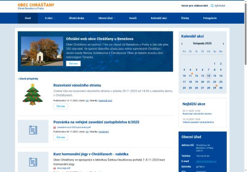 Zobrazit webové stránky Obecní úřad Chrášťany