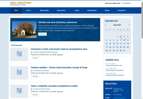 Zobrazit webové stránky Obecní úřad Chrášťany