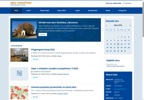 Zobrazit webové stránky Obecní úřad Chrášťany