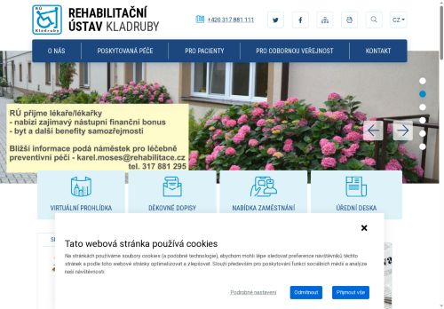 Rehabilitační ústav Kladruby nabízí práci na pozici Sanitář/sanitářka v obci Kladruby