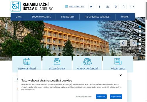 Webové stránky Rehabilitační ústav Kladruby, Kladruby