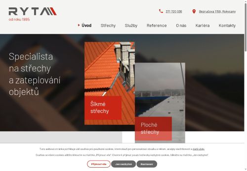 RYTA s.r.o. nabízí práci na pozici Pokrývači + stavební práce v obci Rokycany