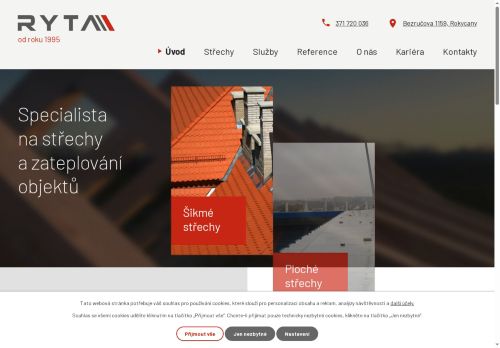 RYTA s.r.o. nabízí práci na pozici Pokrývači + stavební práce v obci Rokycany