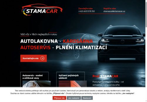 Webové stránky Stamacar s.r.o., Kralupy nad Vltavou