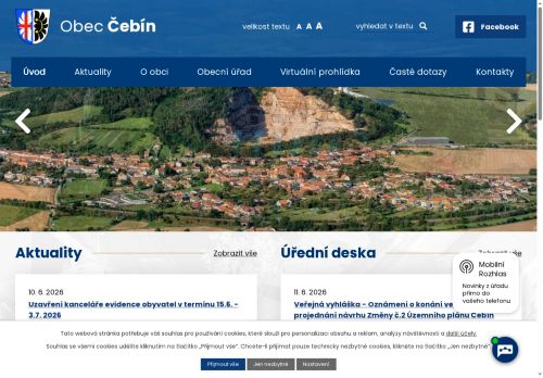 Zobrazit webové stránky Obecní úřad Čebín