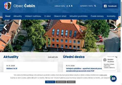 Zobrazit webové stránky Obecní úřad Čebín