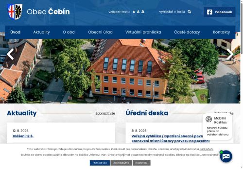 Zobrazit webové stránky Obecní úřad Čebín