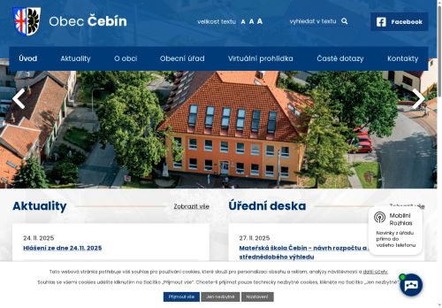 Zobrazit webové stránky Obecní úřad Čebín