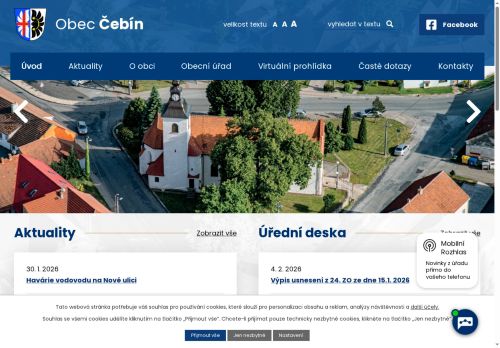 Zobrazit webové stránky Obecní úřad Čebín