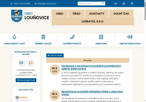 Zobrazit webové stránky Obecní úřad Louňovice