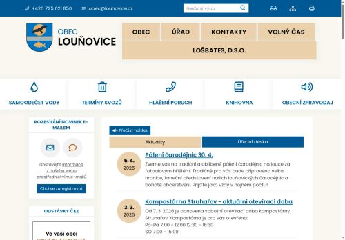 Zobrazit webové stránky Obecní úřad Louňovice