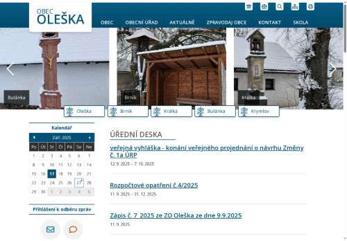 Zobrazit webové stránky Obecní úřad Oleška