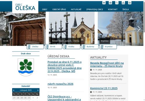 Zobrazit webové stránky Obecní úřad Oleška