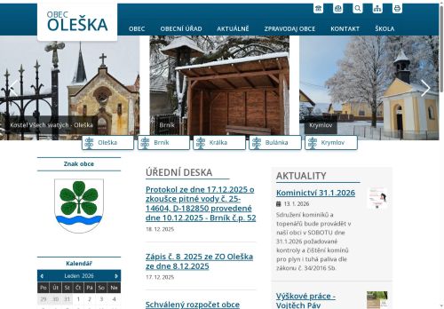 Zobrazit webové stránky Obecní úřad Oleška