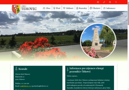 Zobrazit webové stránky Obecní úřad Tehovec