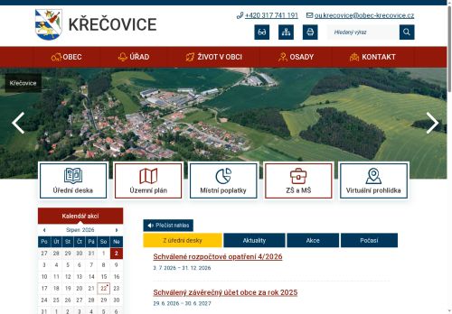 Zobrazit webové stránky Obecní úřad Křečovice